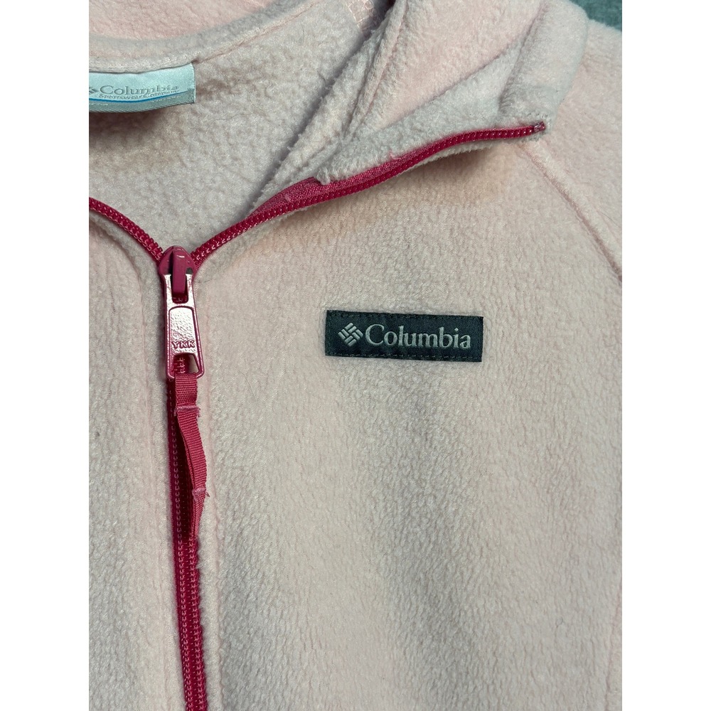 Columbia Fleece Jacket Womens XL Pink Full Zip Gorpcore Outdoor Hiking - Picture 4 of 9